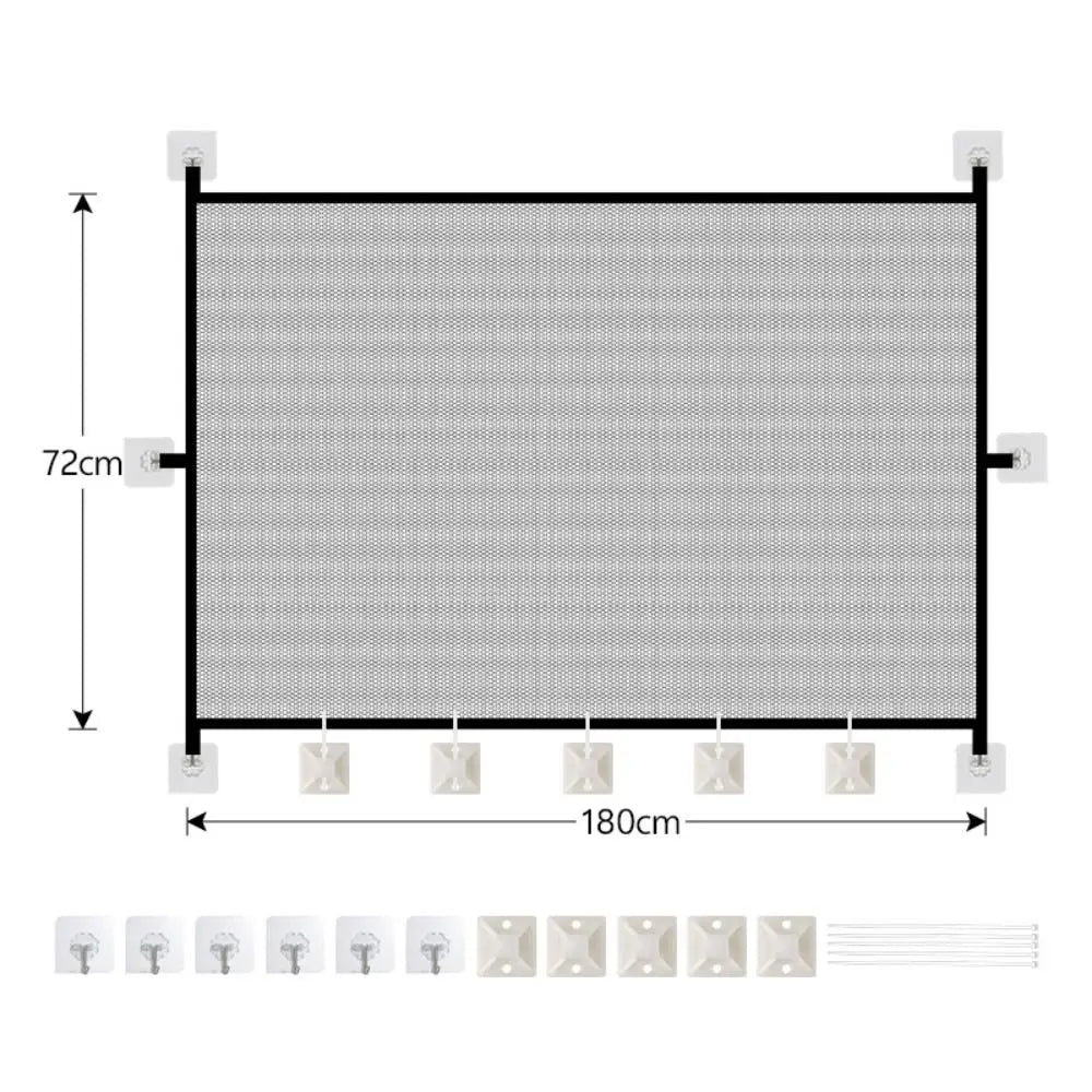 Retractable Pet Barrier Mesh Gate Folding Anti-Escape Dog Safety