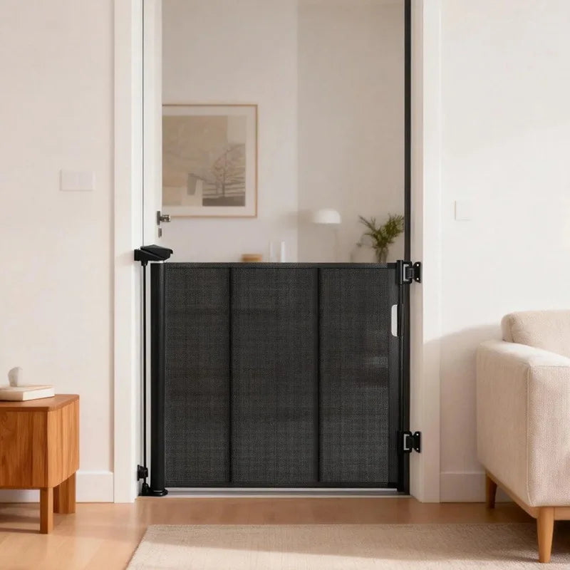 Retractable Security Dog Fence for Stairs Indoors - Durable Pet Supplies pet fence barrera extensible perros barrière chien - Majestic Pet Kingdom