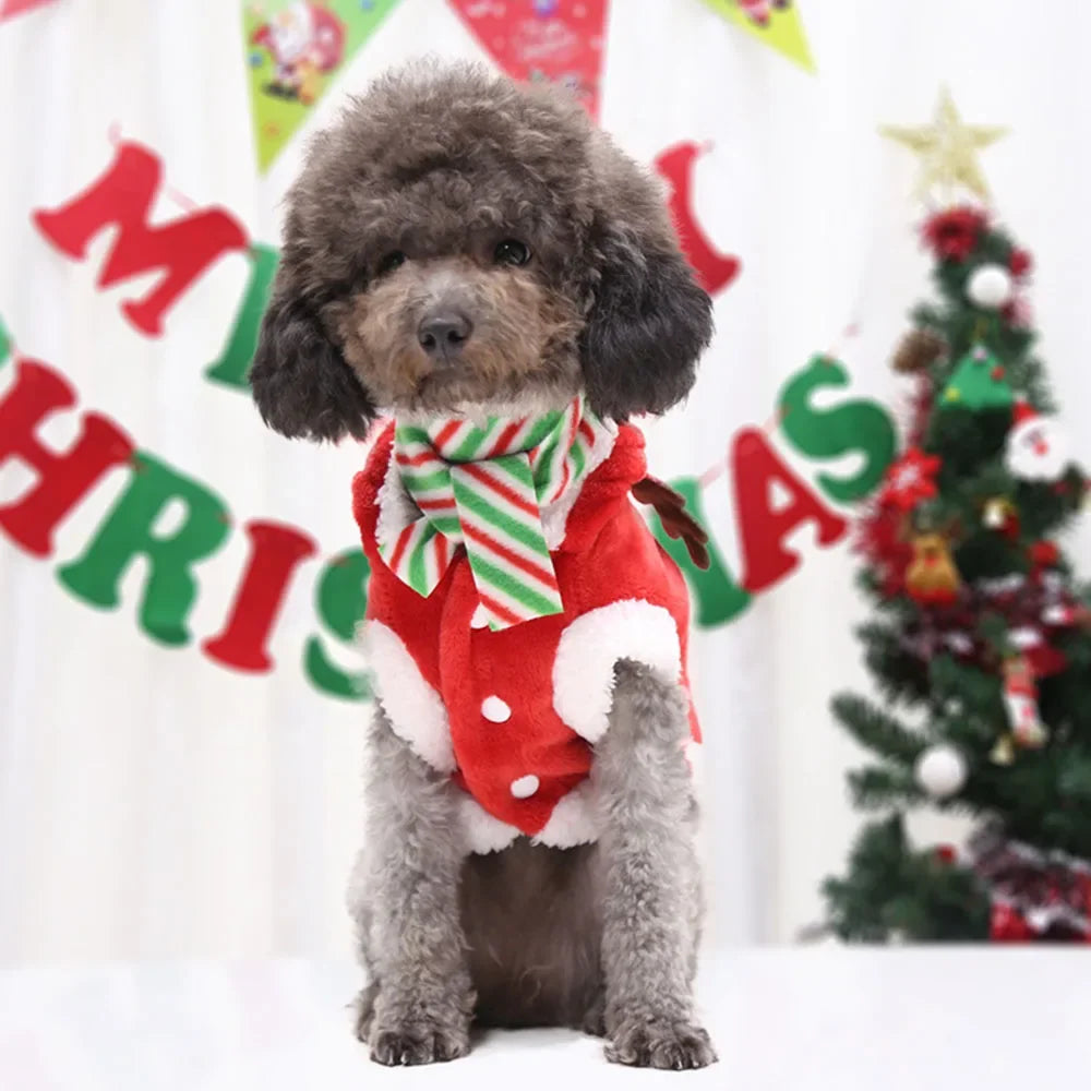 Dog Hoodies Christmas Halloween Holiday Reindeer Sweater