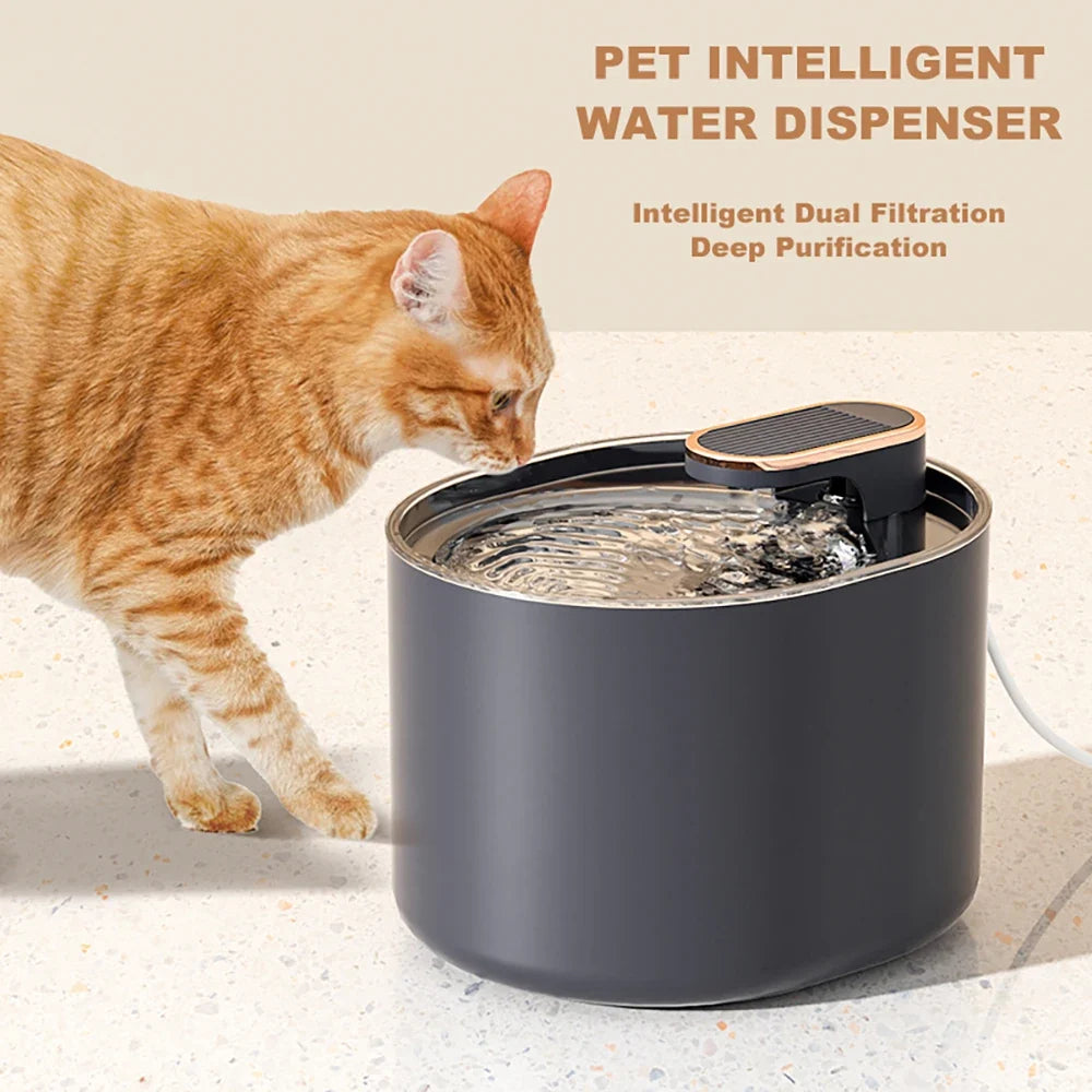 Cat Water Fountain 3L Automatic Water Dispenser with LED Light Ultra Silent Pet Drinking Water Fountain Automatic Pet Feeder - Majestic Pet Kingdom