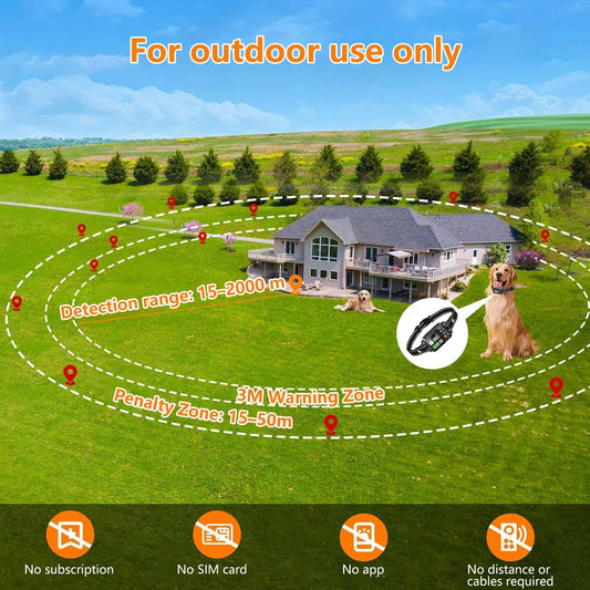 GPS Dog Fence Wireless Satellite Tech Electric Fencing System | Purrfect Pet Kingdom