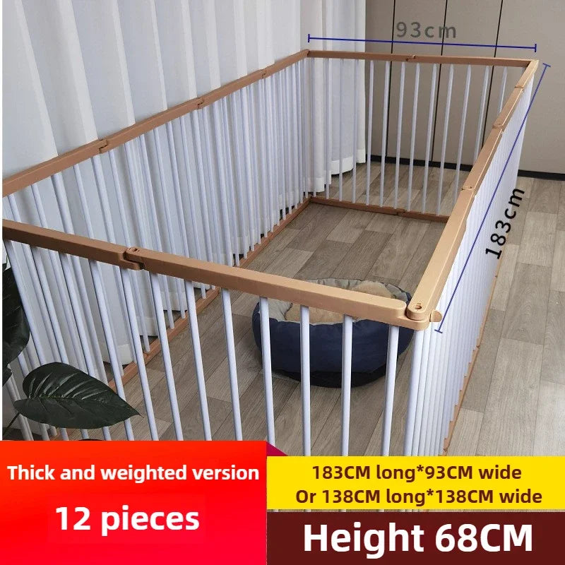 68CM in High Dog Fence Barrier Indoor DIY Poodle Teddy Fences Freely Combined Thickened Rabbit Cage Spliced Pet Guardrails - Majestic Pet Kingdom