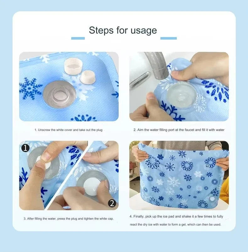 Dog Cooling Mat Dry Ice Water Injection Cool Pet Bed Pad