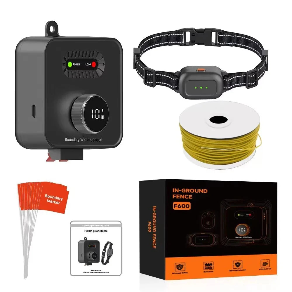 Electric Dog Fence Collar In-Ground Wired System Waterproof