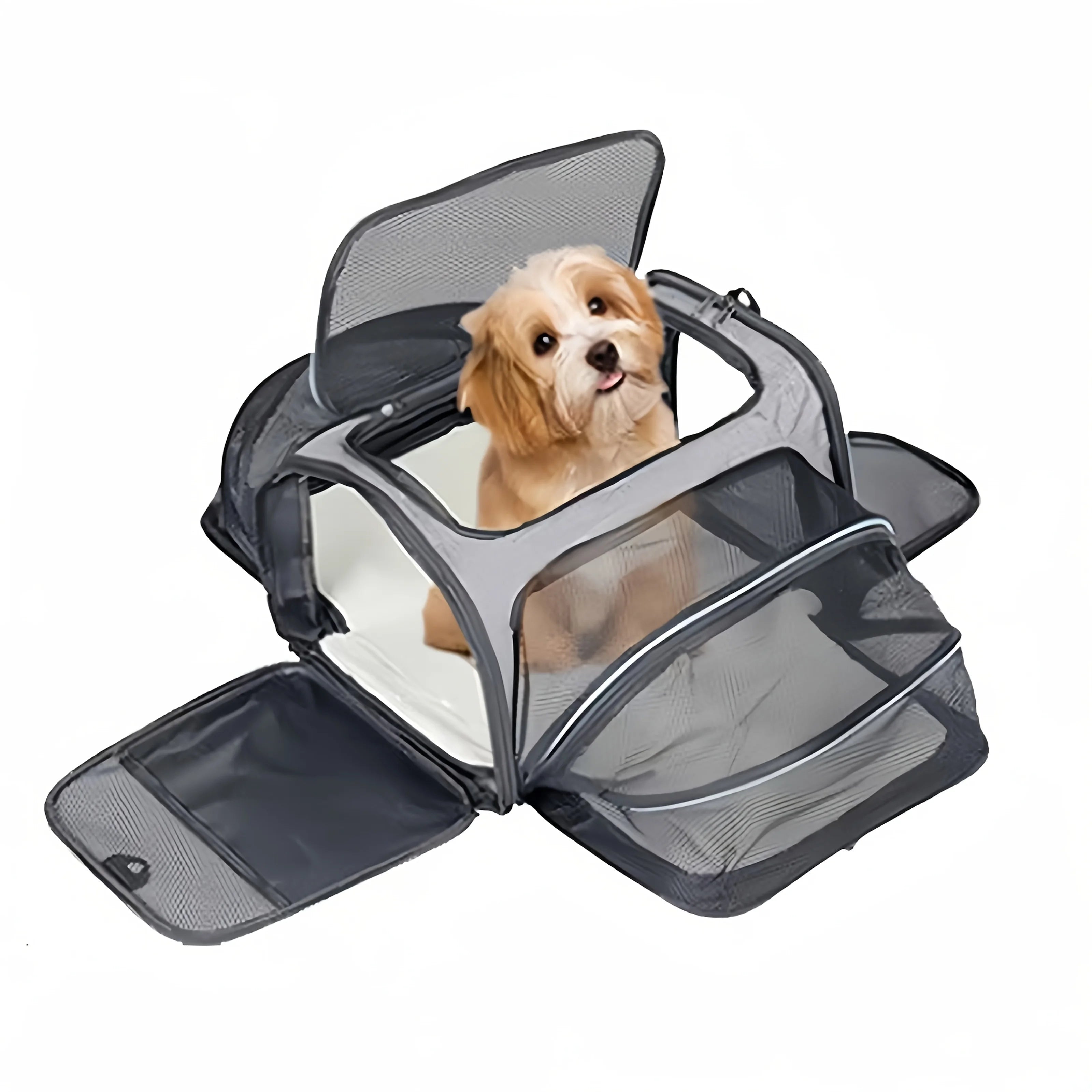 Pet Carrier Bag Foldable Small Dog Charter Carrying Cat Out Bag Expansion Pet Bag Mesh Breathable Expansion Foldable Handheld C - Majestic Pet Kingdom