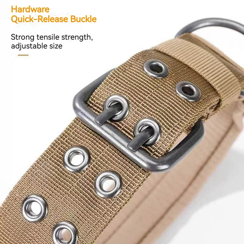 Adjustable Sturdy Tactical Dog Collar with Leash Set for Medium to Large Dogs Anti-Bite Durable Neck Collar For Strong Dogs - Camouflage | Purrfect Pet Kingdom