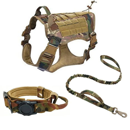 Tactical Dog Harness Collar Leash Set Durable Training Gear - Main Feature View | Majestic Pet Kingdom
