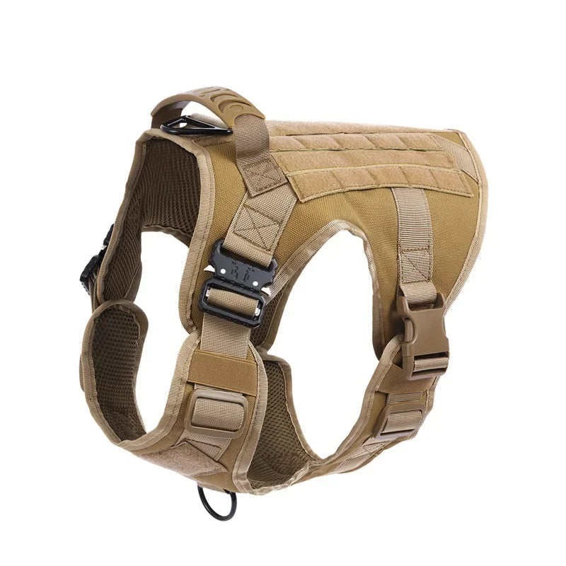 Tactical Military Vest Pet German Shepherd Golden Retriever Tactical Training Dog Harness and Leash Set For All Breeds Dogs - Green 4 piece set | Purrfect Pet Kingdom