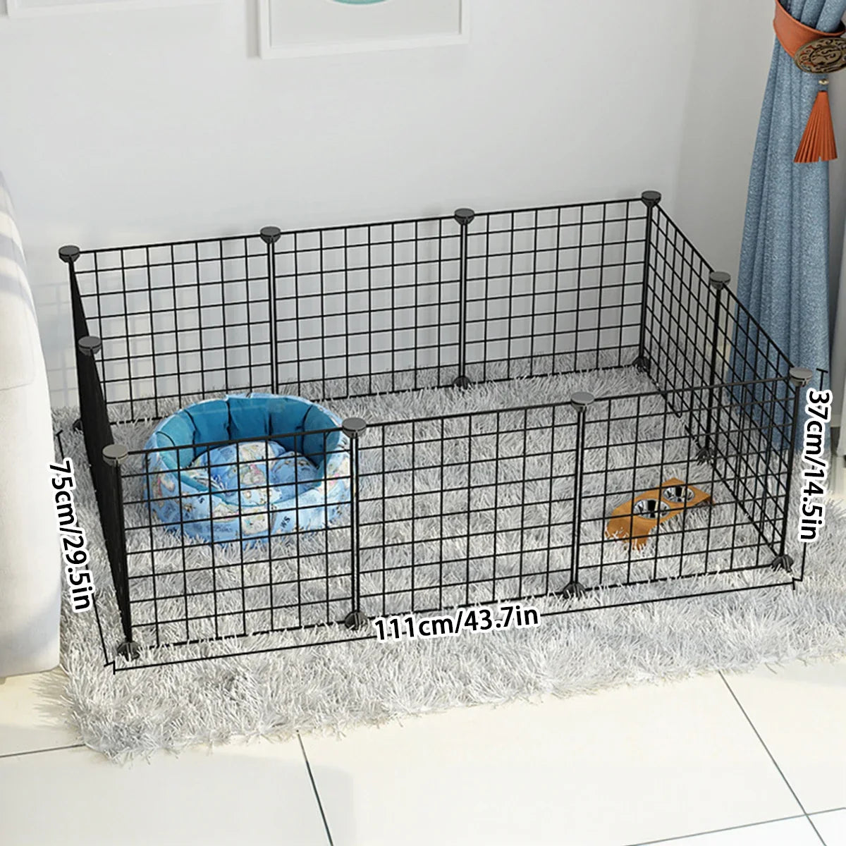 Dog cage Wire mesh fence indoor teddy animal escape barrier - Majestic Pet Kingdom