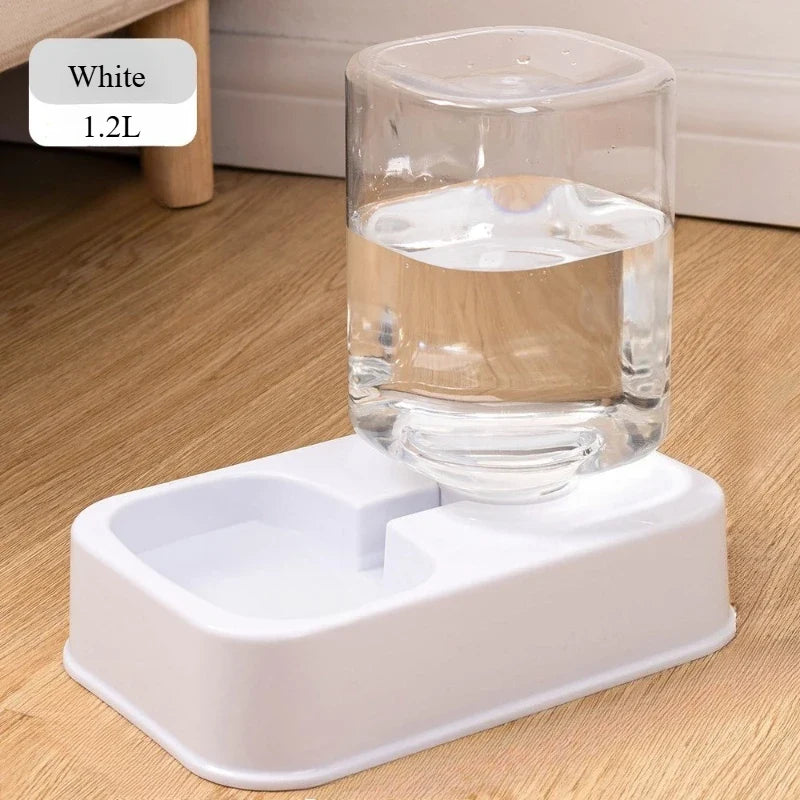 Automatic Cat and Dog Feeder with Drinker - Pet Food Bowl and Drinker Set,Smart Portion Control for Cat and Dog,Without Battery - Majestic Pet Kingdom
