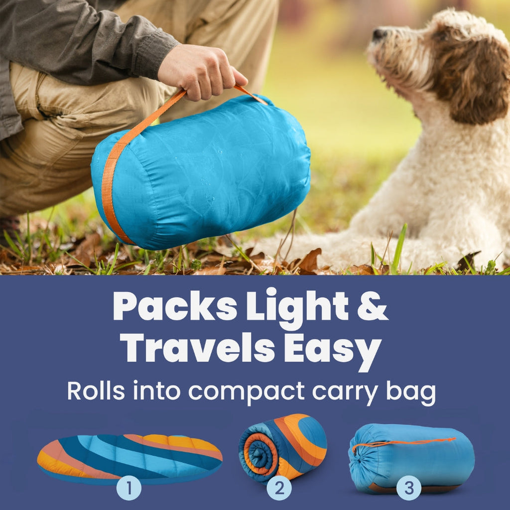 Travel Dog Bed - Foldable & Packable for Travel, Road Trip, Camping - Majestic Pet Kingdom