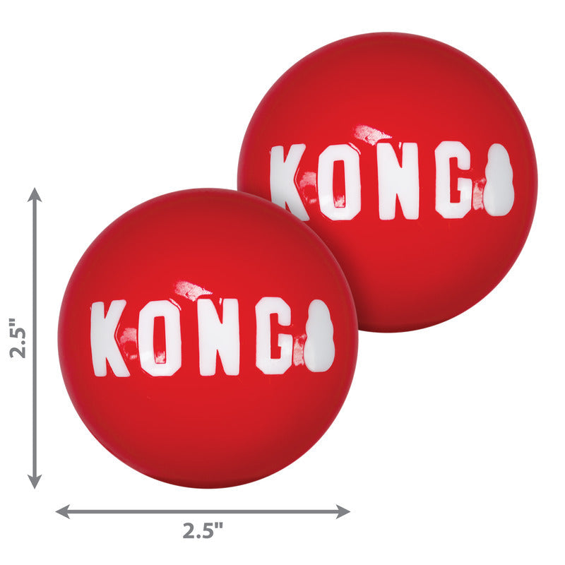 Dog Ball Toys KONG Signature High Bounce Rubber Balls 2-Pack