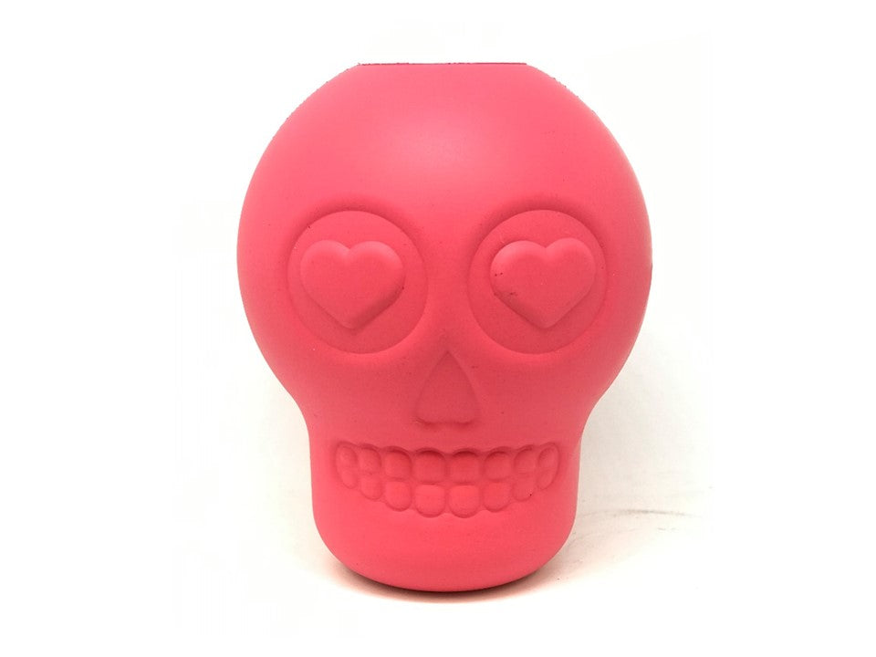 Dog Chew Toy Sugar Skull Rubber Treat Dispenser Durable USA
