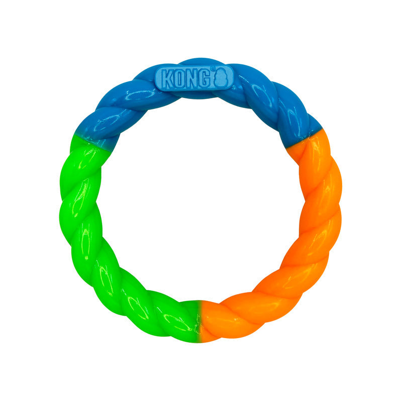 Dog Toy KONG Twistz Ring High Visibility Floating Chew Ring