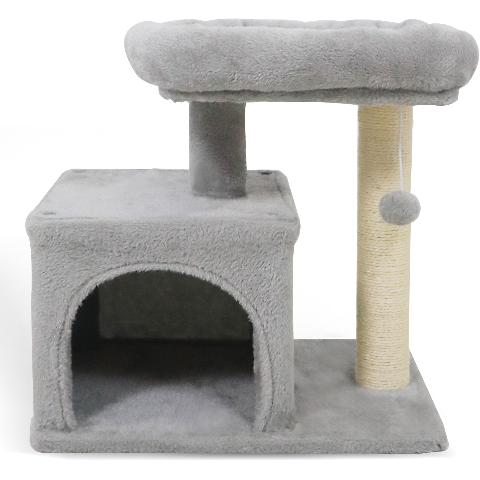 Small Cat Tree with Large Padded Plush Perch for Indoor Cats - Majestic Pet Kingdom