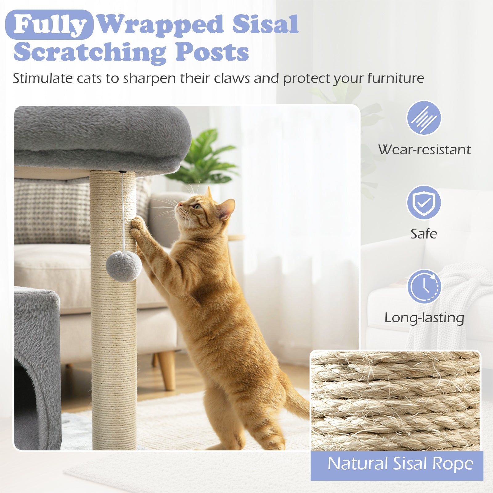 Small Cat Tree with Large Padded Plush Perch for Indoor Cats - Majestic Pet Kingdom