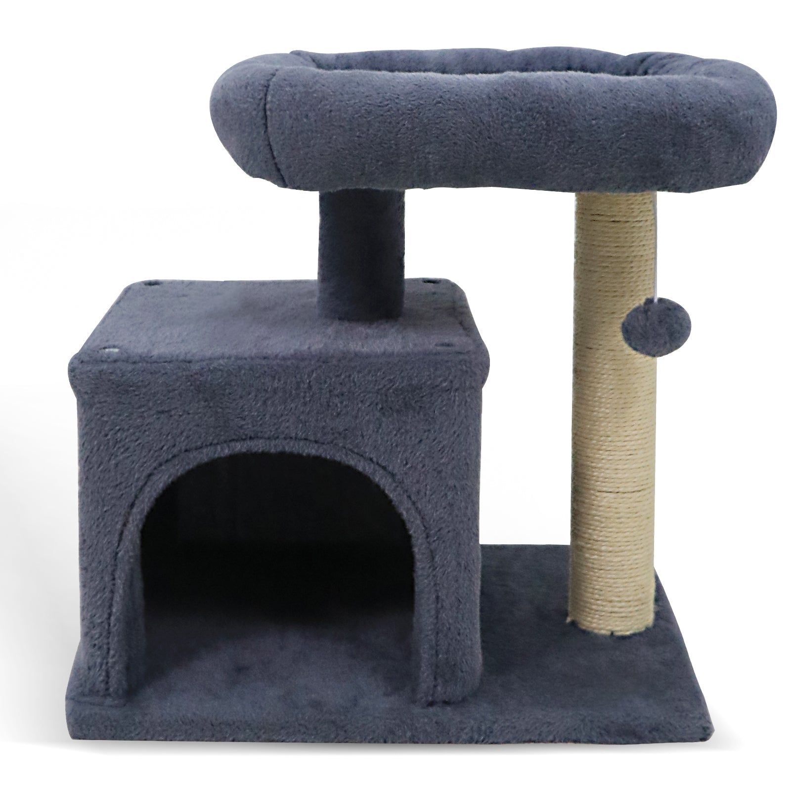 Small Cat Tree with Large Padded Plush Perch for Indoor Cats - Majestic Pet Kingdom