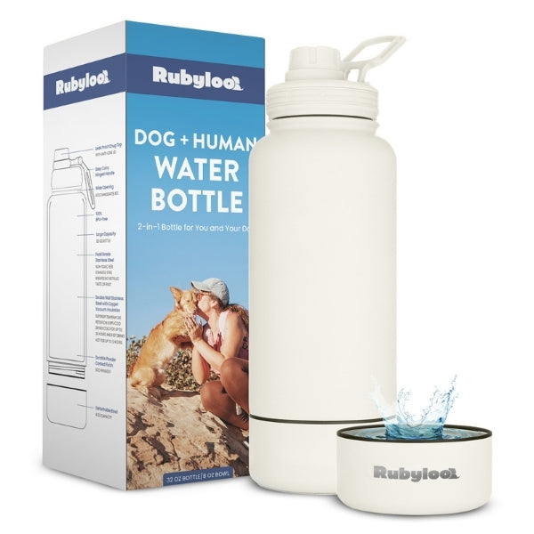 Dog + Human Water Bottle with Detachable Dog Bowl - Majestic Pet Kingdom