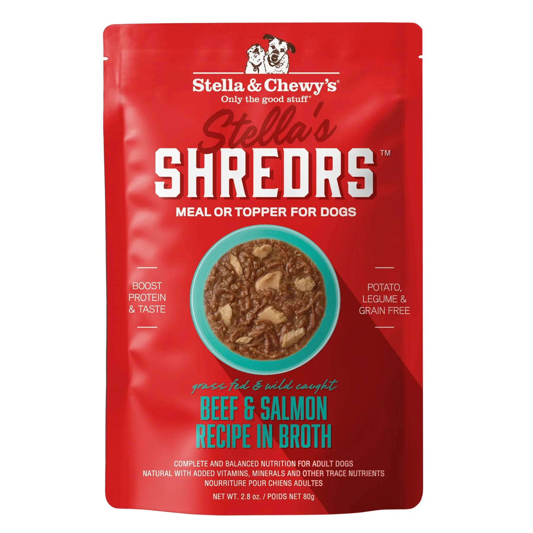 Stella & 's Dog Shredrs Beef & Salmon (2.8oz) - Majestic Pet Kingdom