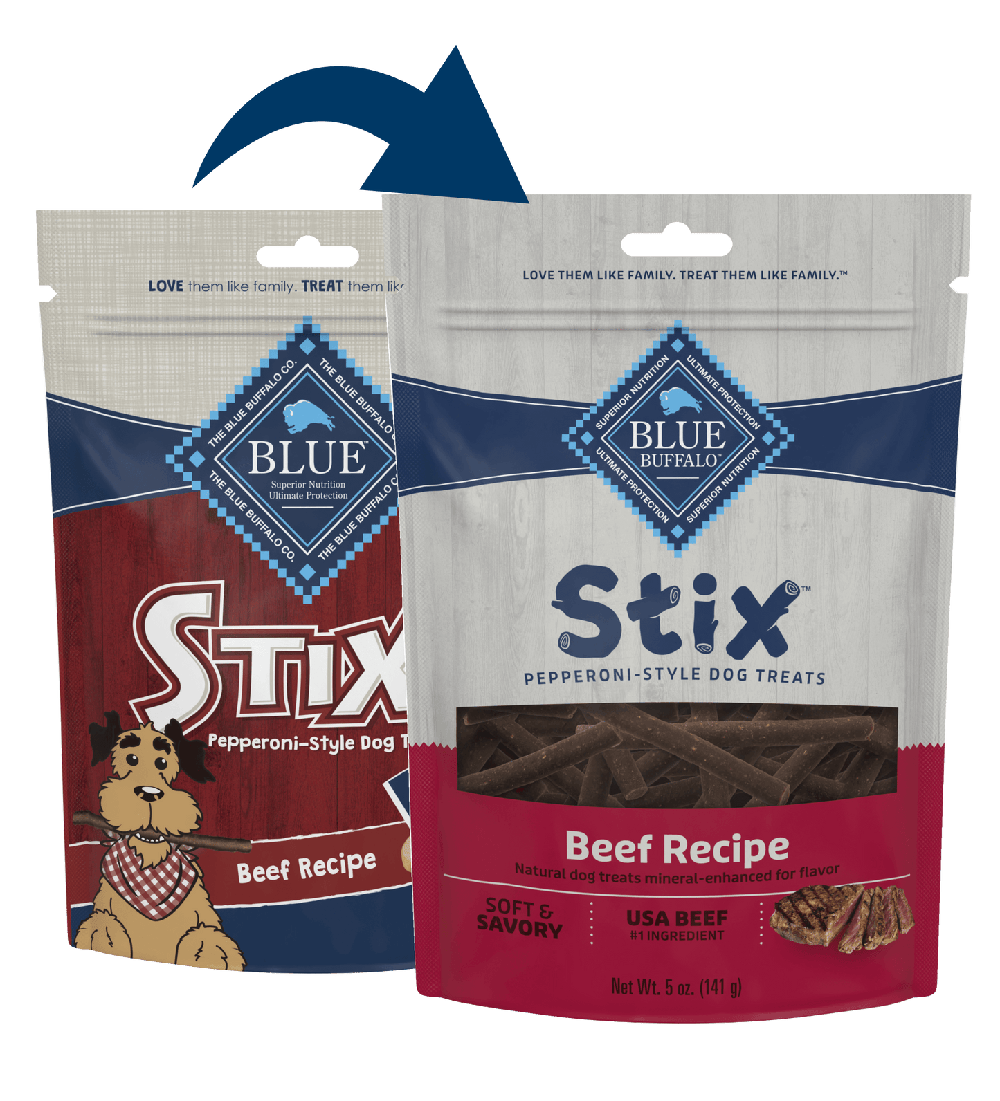 Dog Treats Blue Buffalo Blue Stix Pepperoni Beef Chews 5oz