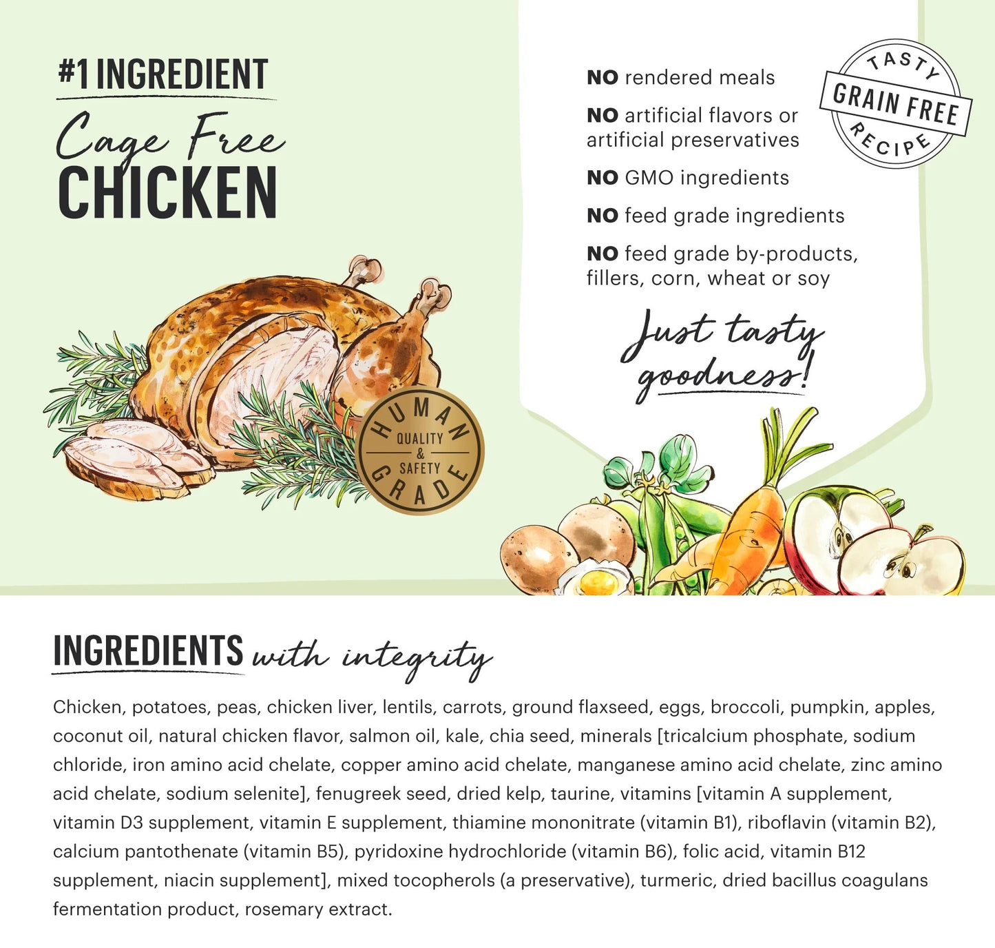 Dog Food Honest Kitchen Grain-Free Chicken Clusters Dry Food