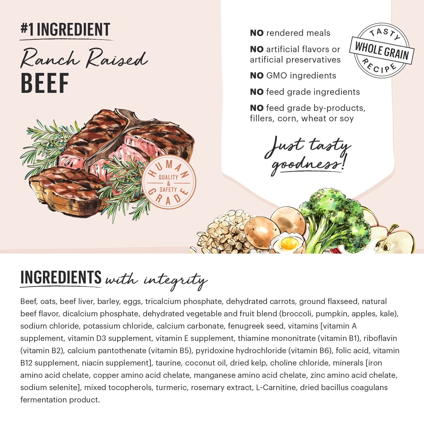 Dog Food Honest Kitchen Whole Grain Beef Oat Clusters Food