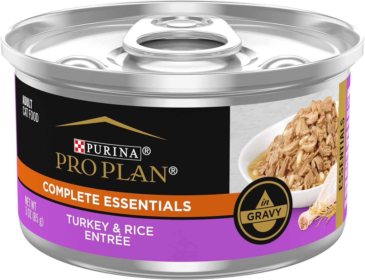 Pro Plan Complete Essentials Turkey & Rice Entrée In Gravy Wet Cat Food (3oz) - Majestic Pet Kingdom