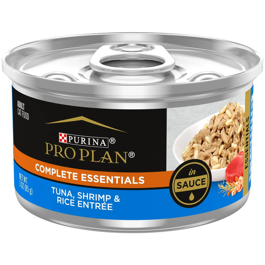 Pro Plan Complete Essentials Tuna, Shrimp & Rice Entrée In Sauce Wet Cat Food (3oz) - Majestic Pet Kingdom