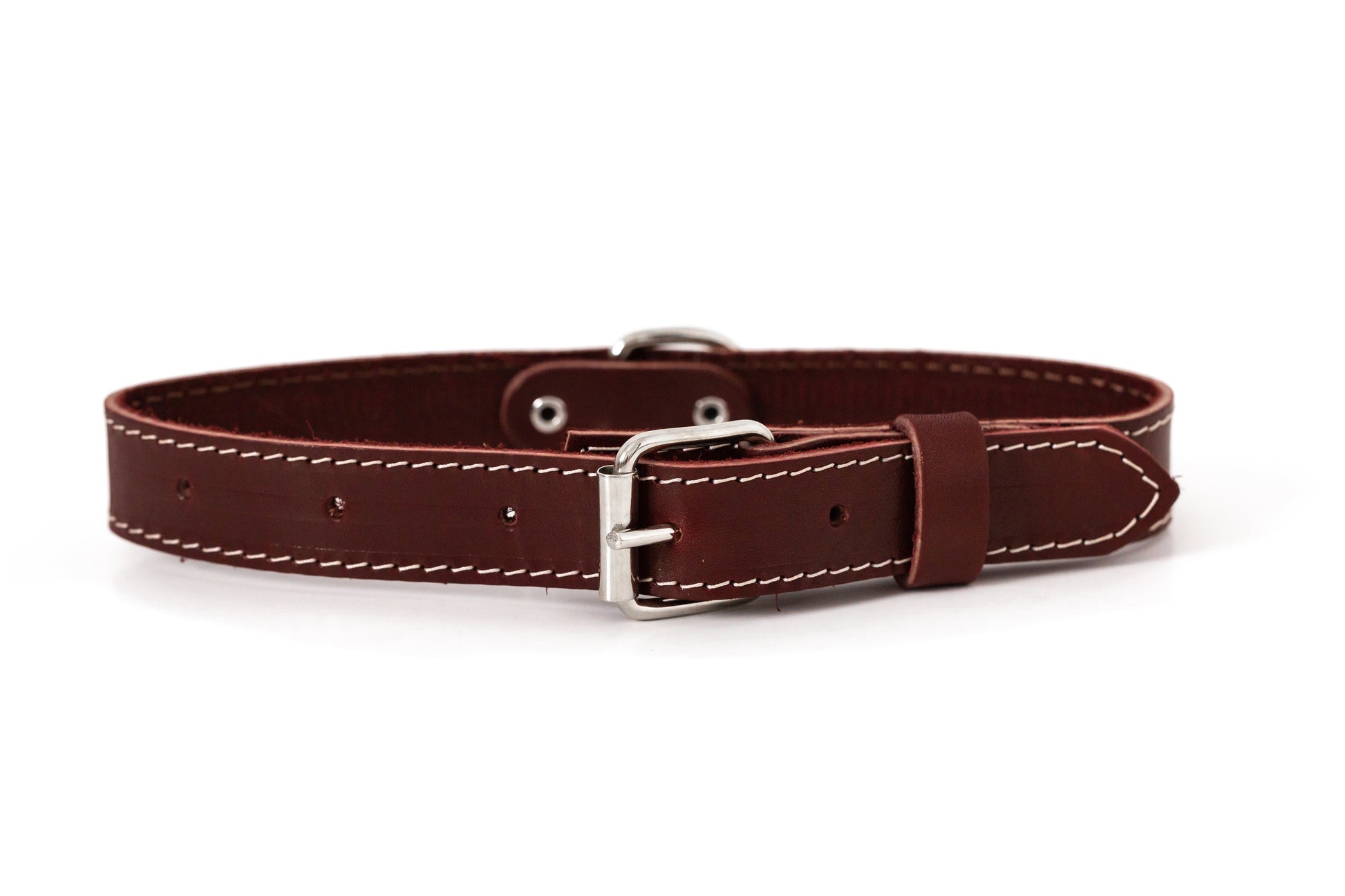 Dog Collar Genuine Leather Heavy Duty Pro Line Hunting Band - Detail Angle 5 | Majestic Pet Kingdom