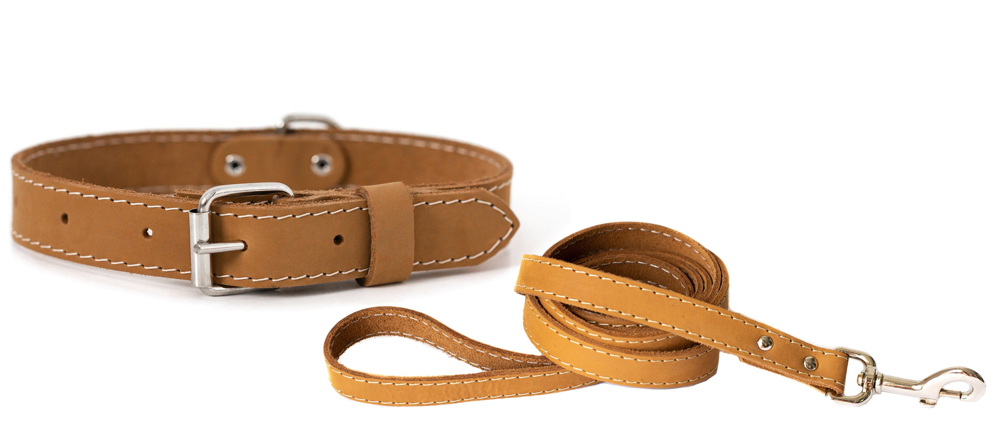 Dog Collar And Leash Set Genuine - No Pull Chest Control - Majestic Pet Kingdom