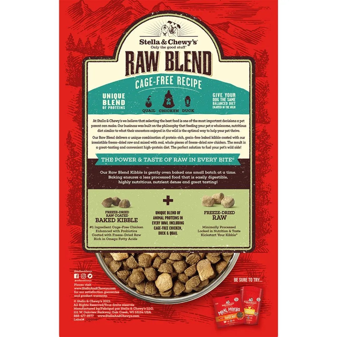 Dog Food Stella & Chewys Raw Blend Cage-Free Poultry Dry Bag