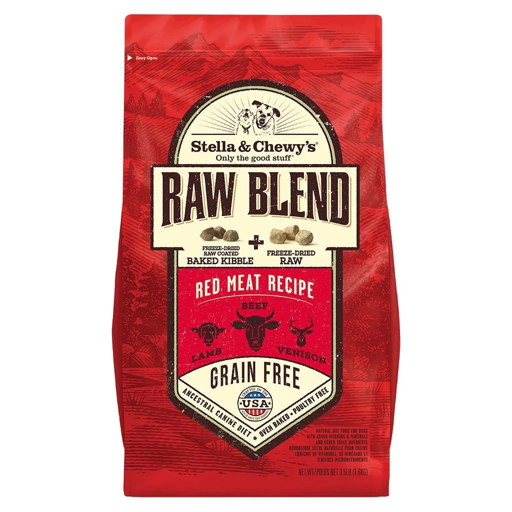 Dog Food Stella & Chewys Raw Blend Red Meat Recipe Dry Kibbl