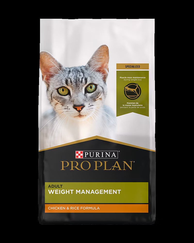 Cat Food Pro Plan Weight Management Chicken Rice Dry 3.5lb