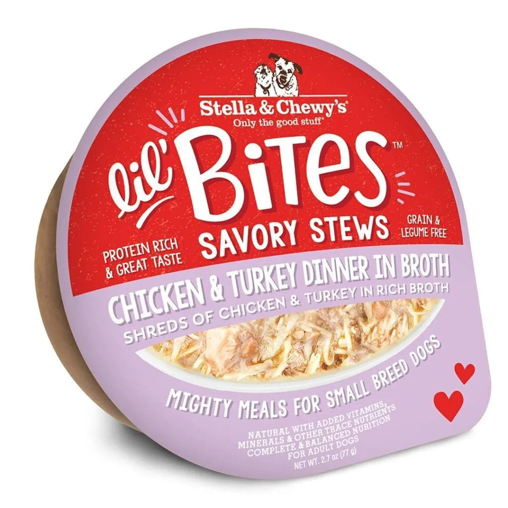 Stella & ’s Lil Bites Stew Chicken & Turkey Dog Food (2.7oz) - Majestic Pet Kingdom