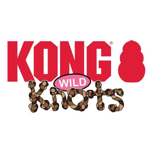 Dog Plush Toy KONG Wild Knots Tiger Internal Rope Squeak Play - Main Feature View | Majestic Pet Kingdom