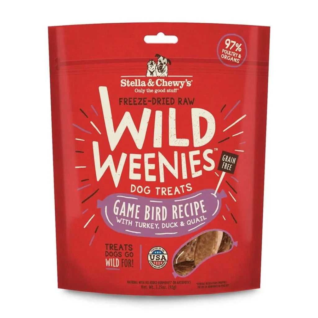 Dog Treats Stella & Chewys Wild Weenies Game Bird Chews