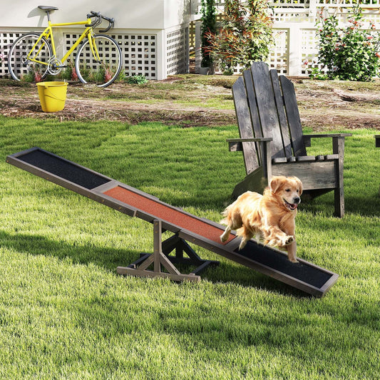 Wooden Dog Agility Seesaw Dog Outdoor Run Game Toy for Obstacle Courses | Purrfect Pet Kingdom