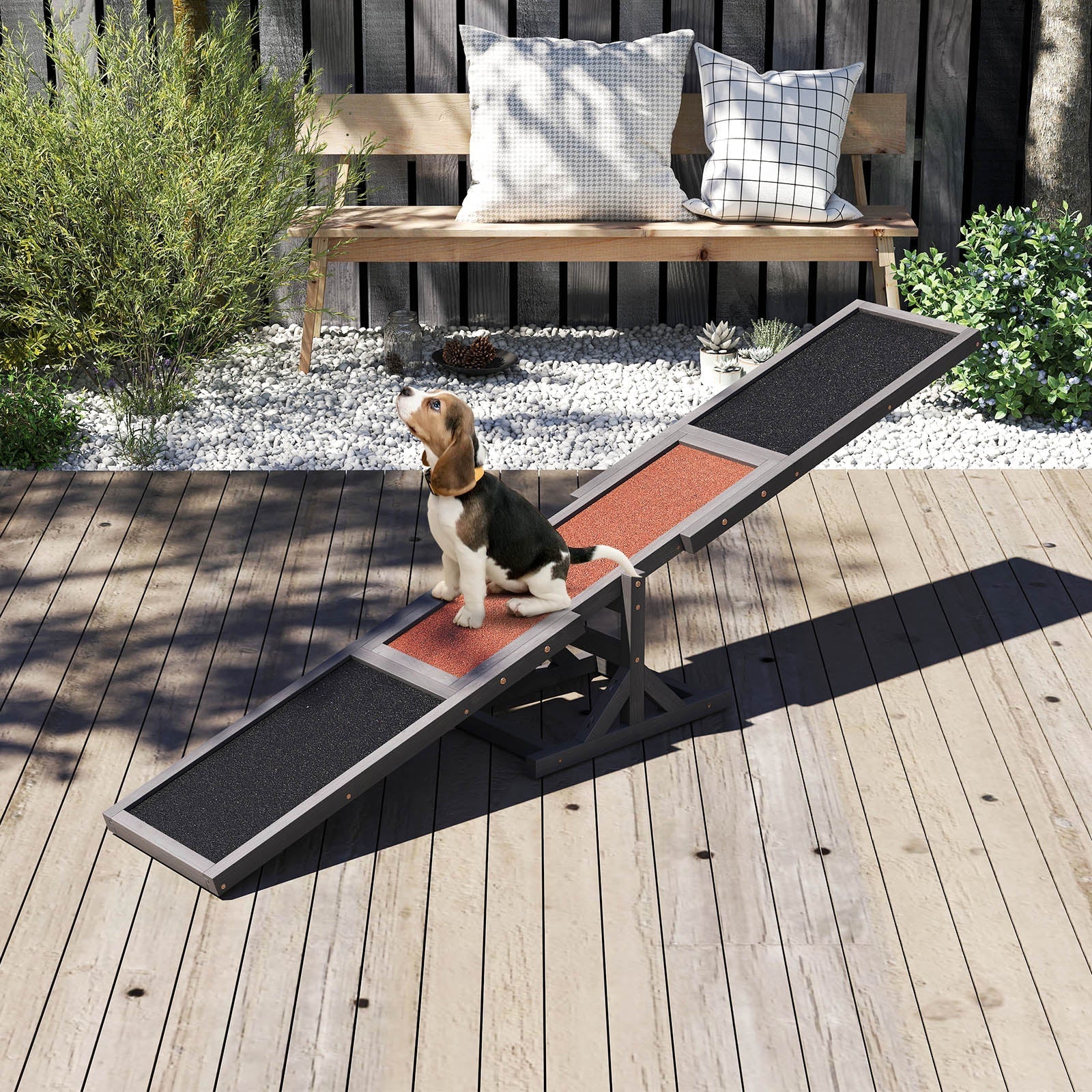 Dog Agility Equipment Wooden Training Seesaw Outdoor Course - Detail Angle 3 | Majestic Pet Kingdom