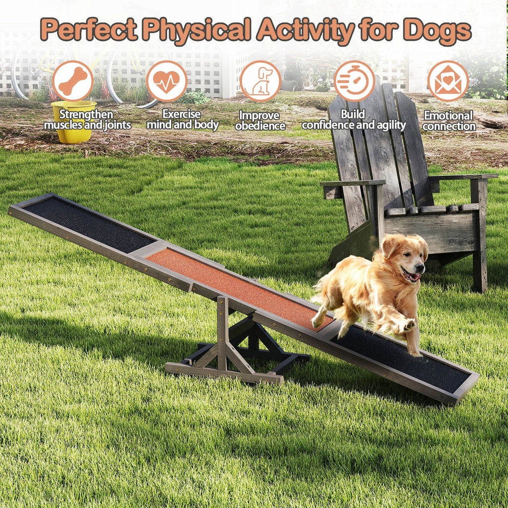 Wooden Dog Agility Seesaw Dog Outdoor Run Game Toy for Obstacle Courses