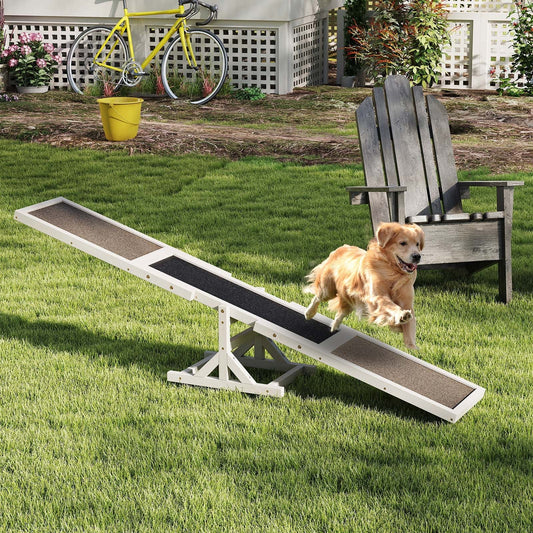Wooden Dog Agility Seesaw Dog Outdoor Run Game Toy for Obstacle Courses | Purrfect Pet Kingdom