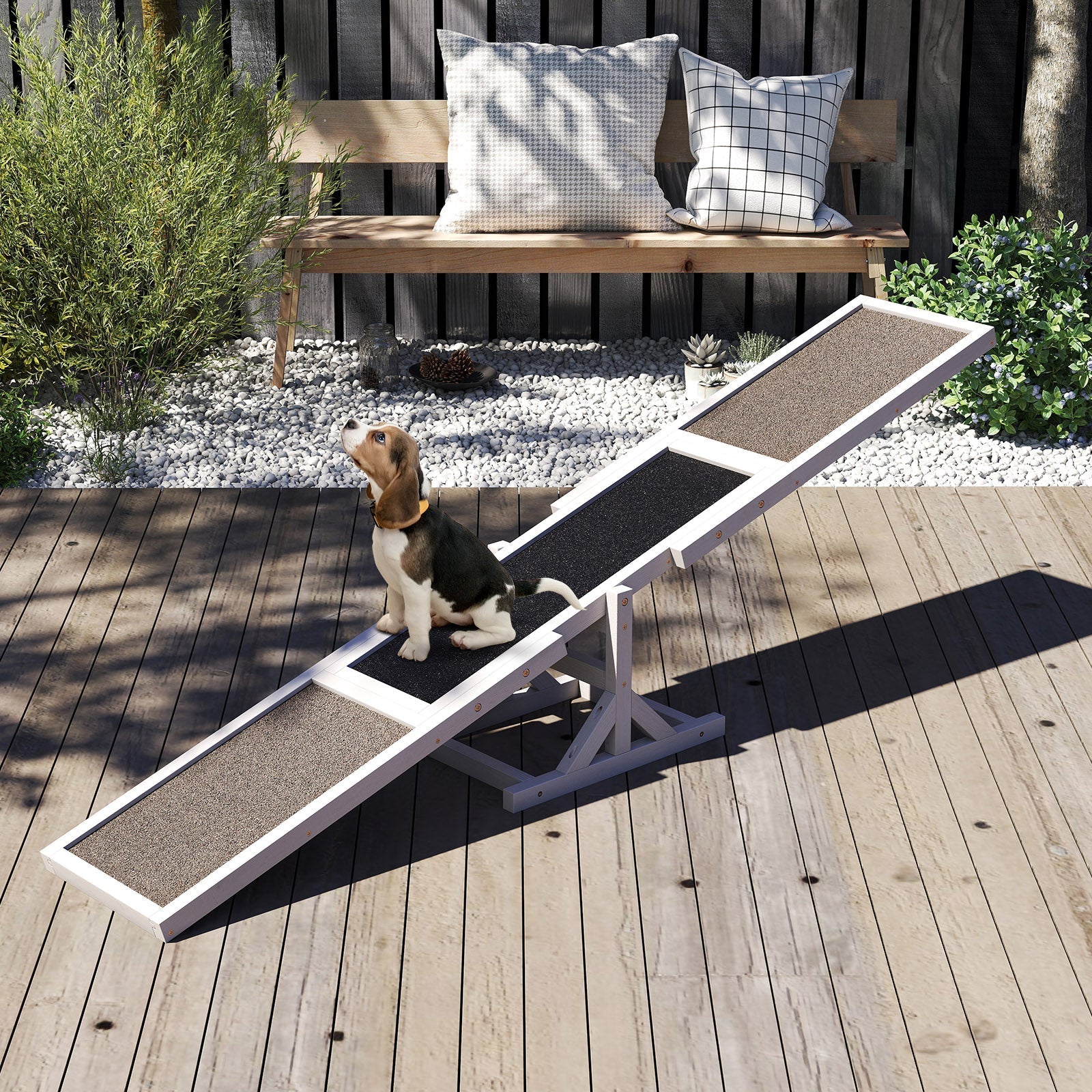 Dog Agility Equipment Wooden Training Seesaw Outdoor Course - Detail Angle 4 | Majestic Pet Kingdom