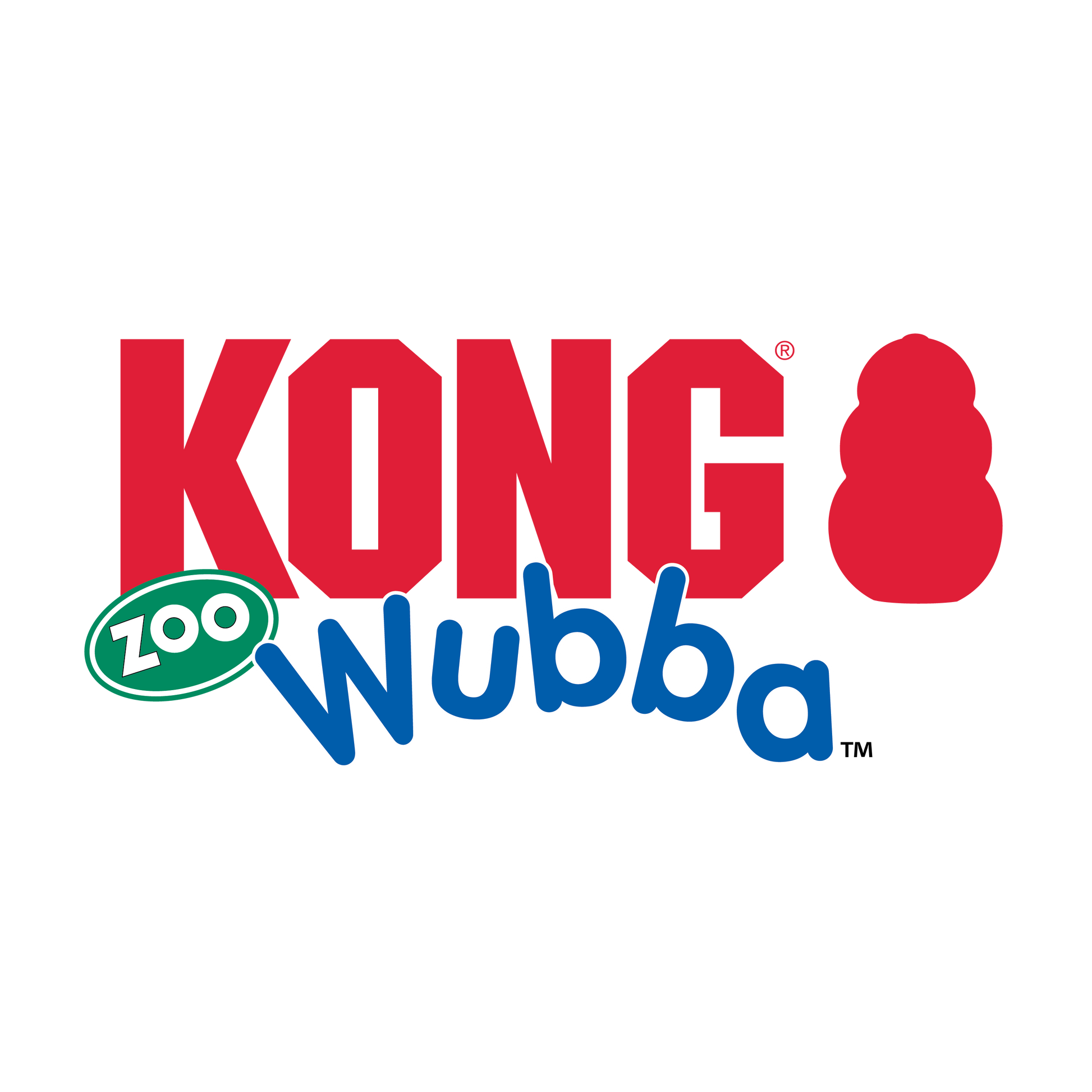 Dog Tug Toy KONG Wubba Zoo Mandrill Large Squeaky Fetching - Main Feature View | Majestic Pet Kingdom