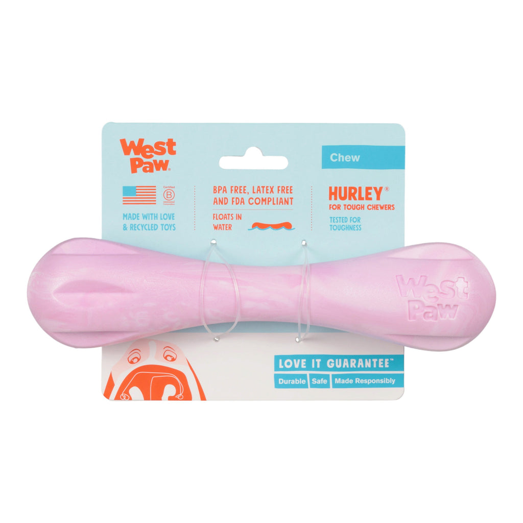 Hurley Bubblegum Swirl Chew Fetch Toy for Tough Dogs