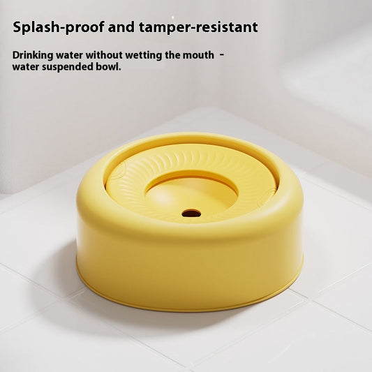 Dog Bowl Floating Disk Anti-Wet Mouth Splash-Free Water Feeder - Main Feature View | Majestic Pet Kingdom
