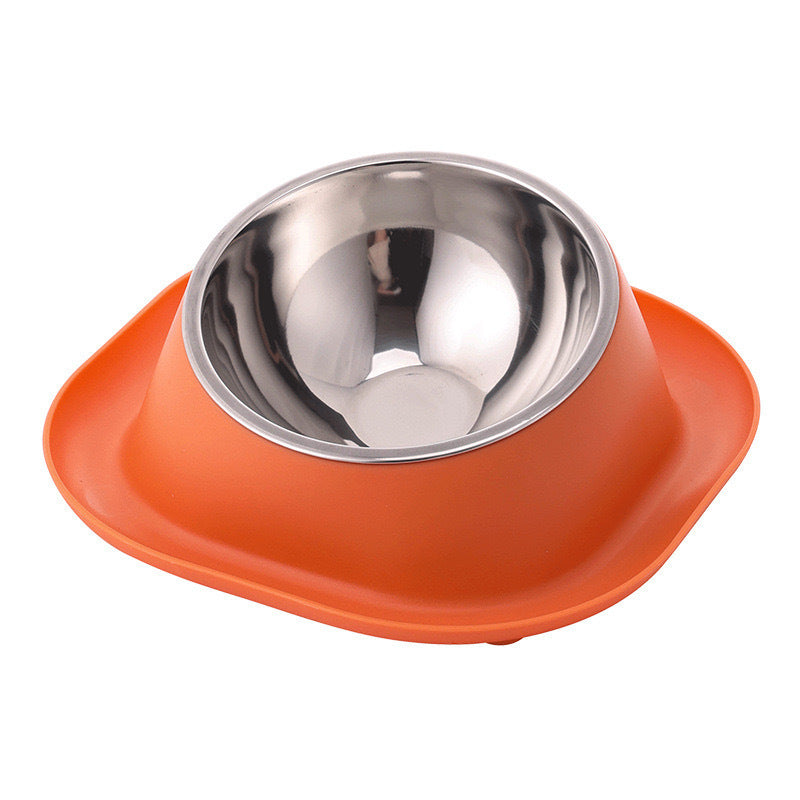 Anti-ant Cat Bowl Stainless Steel Oblique Mouth Anti-leakage Cat Food Holder Anti-tumble Pet Supplies - Majestic Pet Kingdom
