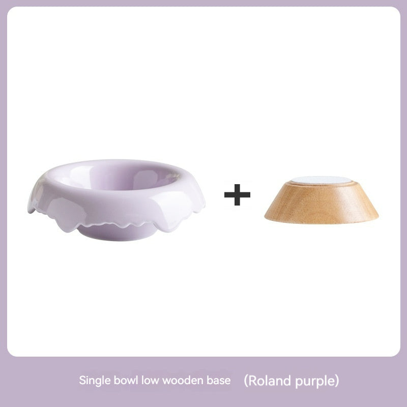 High Leg Ceramic Cat Food Bowl