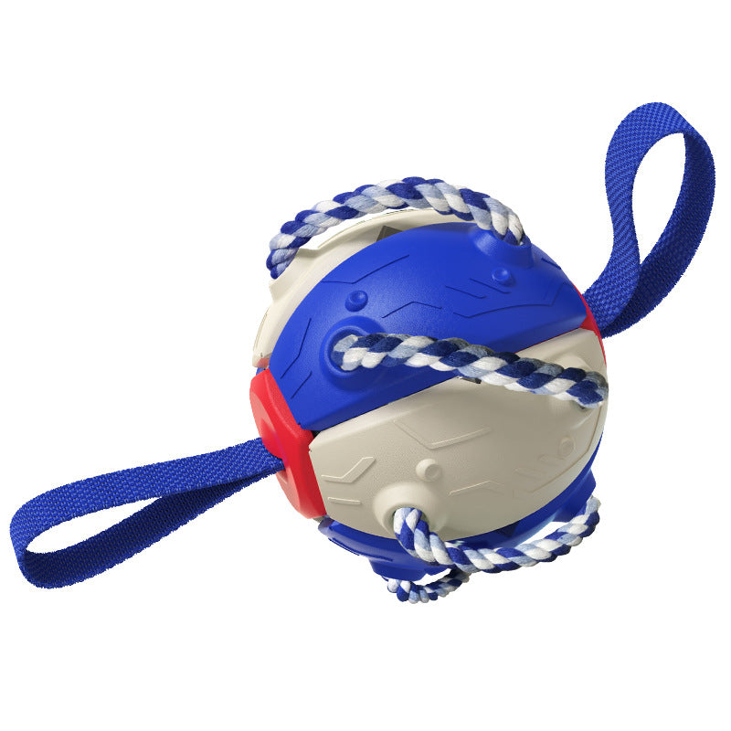 Dog Toy Balls With Chewing Ropes Pet Flying Saucer Ball Dog Toy Interactive Dog Toys For Tug Of War Best Gifts For Small Medium Dogs | Purrfect Pet Kingdom