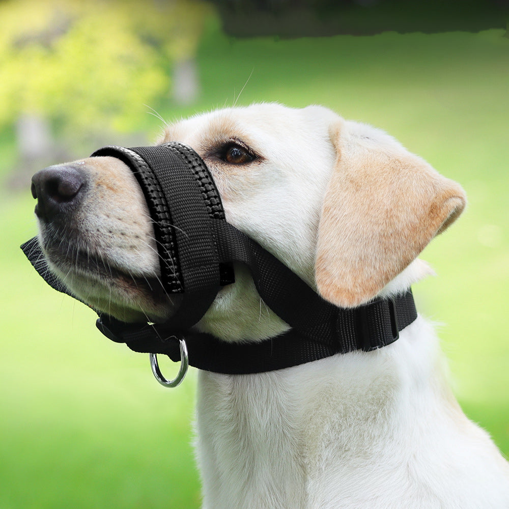 Dog Muzzle Breathable Nylon Anti-Bark Biting Guard Strap Set - Detail Angle 5 | Majestic Pet Kingdom