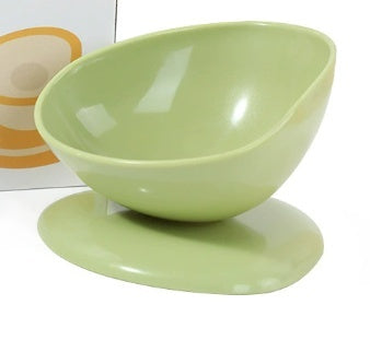Pet Solid Color Large Caliber Anti Spill Cat Bowl