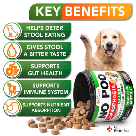 Dog Stool Eating Deterrent No Poo Probiotics Chews 120 Count